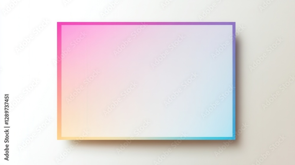 Poster minimalist gradient frame mockup for modern artistic presentation and creative design projects