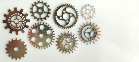 Exploring mechanical gears and cogs arrangement workshop photography industrial environment close-up view engineering concept