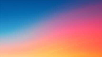 Obraz premium Vibrant Sunset Sky Gradient: Blue Pink Orange Yellow Hues