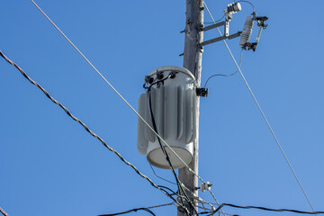 electric pole with wires
