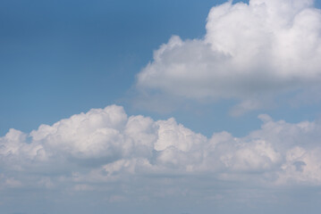 Sky cloudscape with blue sky and white clouds