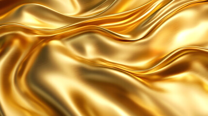 Luxurious Golden Fabric Drape Abstract Background Texture
