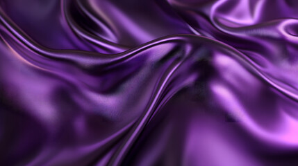 Obraz premium Luxurious Purple Silk Fabric Draped Abstract Background