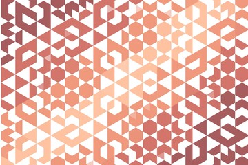 Soft brown and pink triangular maze pattern creating a geometric triangle illusion. Abstract design concept