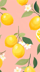 Digital lemons minimalist illustrator abstract graphic poster background

