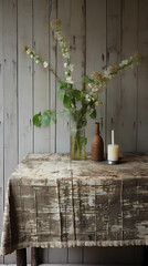 vintage rustic with birch trees pattern abstract graphic poster background