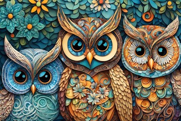 Fototapeta premium owl on a branch