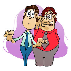 illustration design of a neighbor to incite