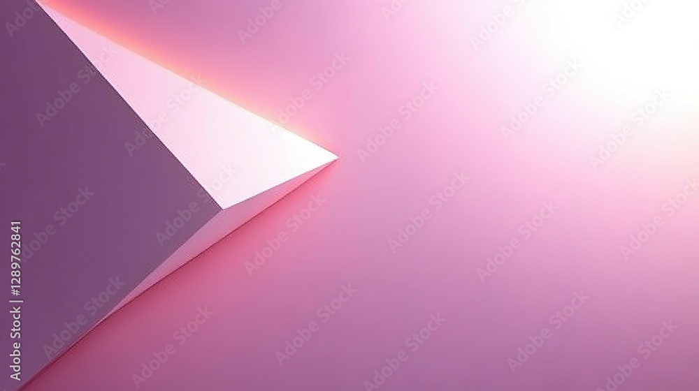 Poster geometric shapes and color blending create a minimalist design