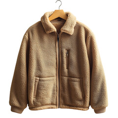 Naklejka premium A Soft and Cozy Fleece Jacket Isolated on Transparent Background