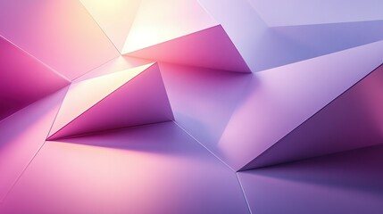 Fototapeta premium Pink and Purple Geometric Abstract with Light and Shadow
