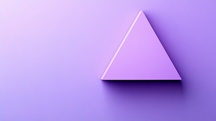 A purple triangle resting on a similarly colored background