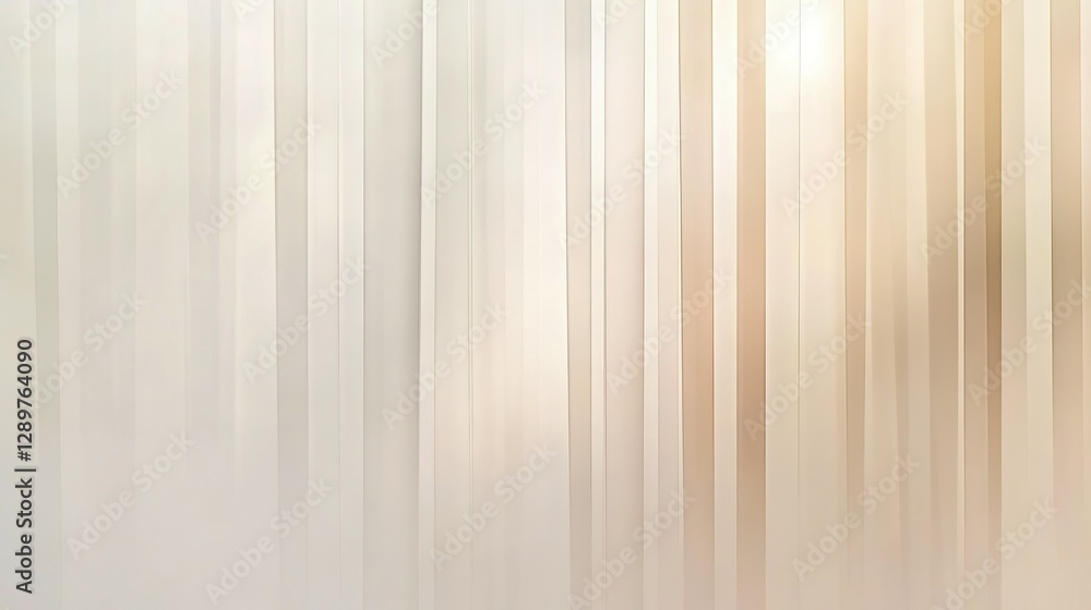 Poster vertical blinds and their shadows create visual textured patterns in beige