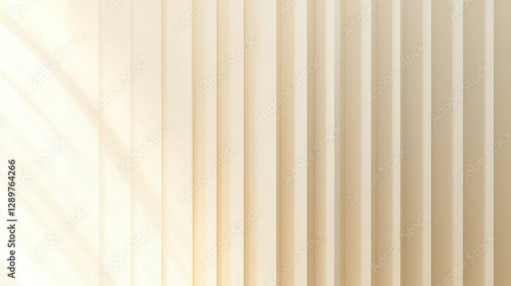 Poster light and shadow play on vertical paneling texture background
