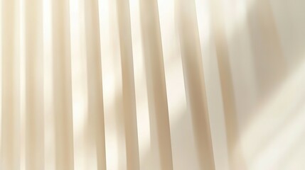 Obraz premium Beige Vertical Lines With Soft Shadows Displayed on Background