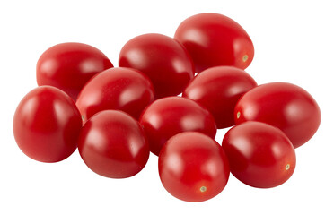 fresh red tomatoes cut out isolated transparent background