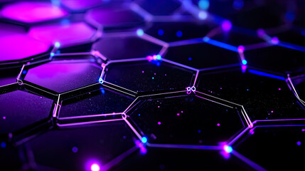 Neon-Pulsed Quantum Grid Nodes with 3D Abstract Geometry and Digital Particle Effects in Minimalistic Design
