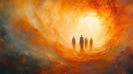 All Saints Day Watercolor Painting Spiritual Illumination Ethereal Memory