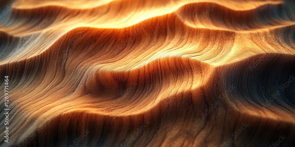 Poster wood texture close-up with intricate grain patterns and natural color variations