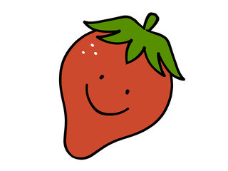 ゆるい苺のイラスト素材