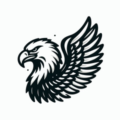 vector illustration of eagle and logo
