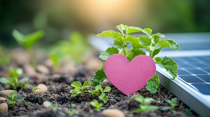 Love for Renewable Energy Stock Photo