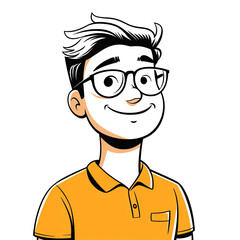 Obraz premium funny cartoon man