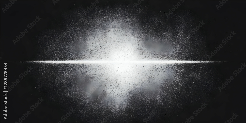 Poster abstract background image: monochrome particle burst