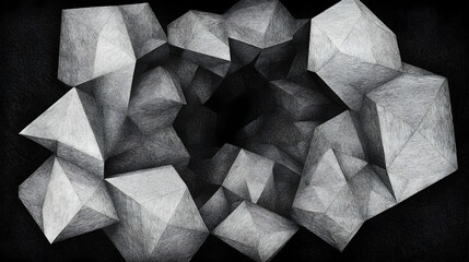 Abstract Geometric Illustration: Crystalline Forms