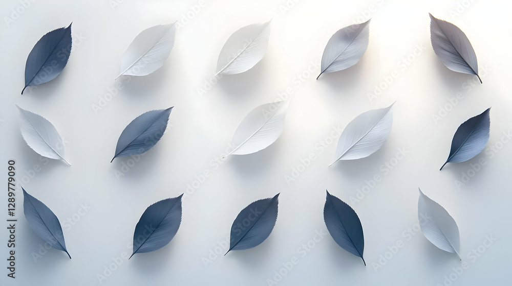 Poster abstract 3d leaf pattern background