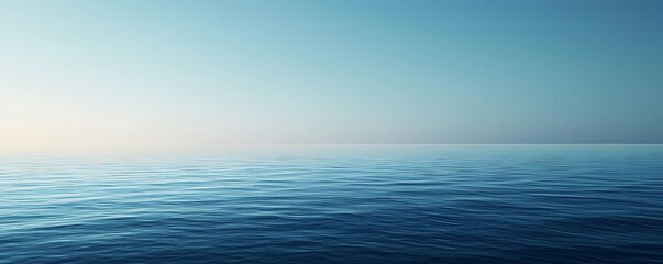 Fototapeta premium A minimalist gradient wallpaper with deep blue hues, creating a serene and calming effect.