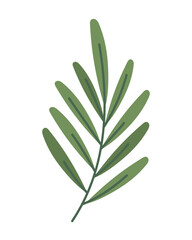 Green Branch Leaf Element Decorative