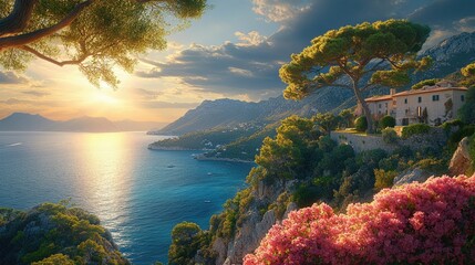 Elegant Mediterranean Spring Landscape