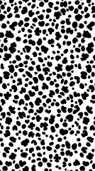 Abstract Black and White Dalmatian Spot Pattern