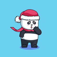 santa claus panda cartoon