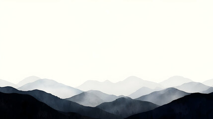Abstract Background Illustration Misty Mountain Range Landscape