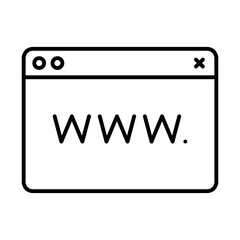 internet sign icon