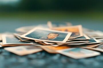 Pile of old photographs
