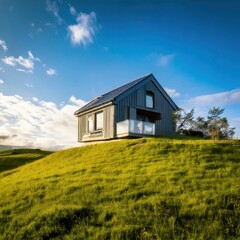 Obraz premium A Collection of Tiny Houses in Natural and Modern Settings for Sustainable and Peaceful Living