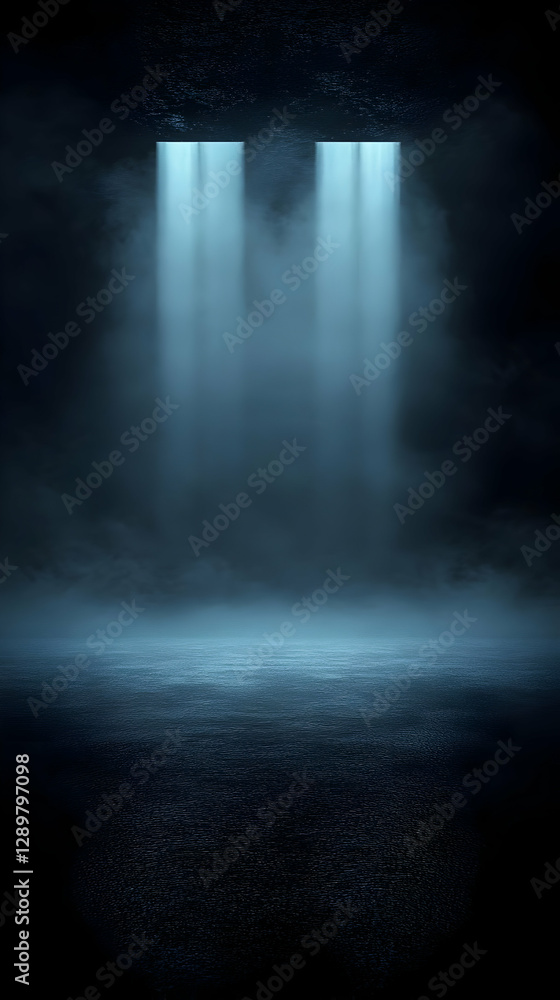 Poster dark moody abstract background 3d render