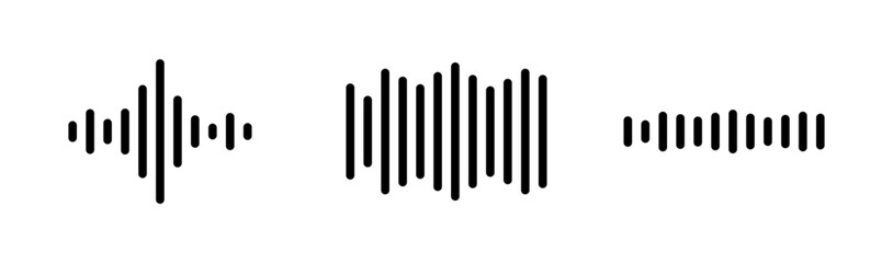 Sound wave icon. Sound wave vector set