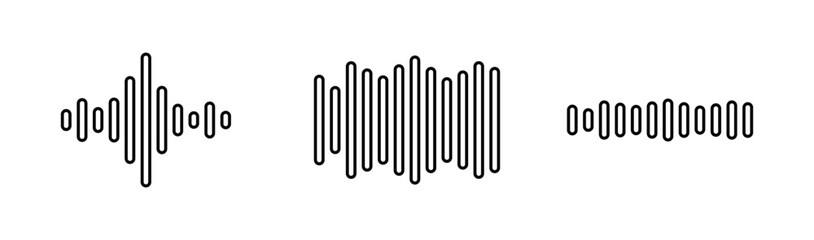 Sound wave icon. Sound wave vector set