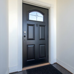 Fototapeta premium Elegant Black Front Door Illustration
