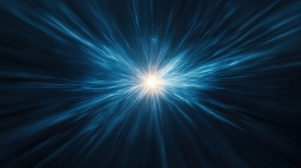 Obraz premium Abstract Blue Light Burst Background