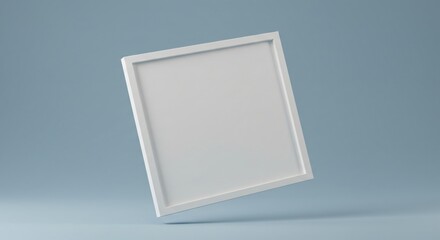 Minimalist product mockup with a floating blank frame and soft shadows