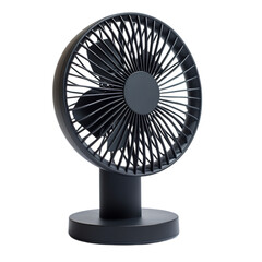 Modern Compact Electric Fan with Multiple Speeds Isolated on Transparent Background