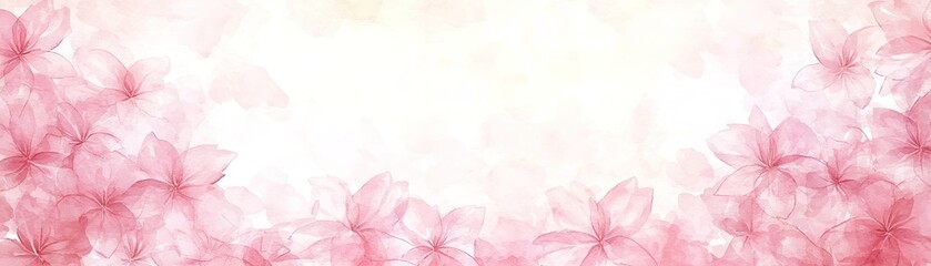 Obraz premium Pink flower blossom border, soft background, spring. Website design
