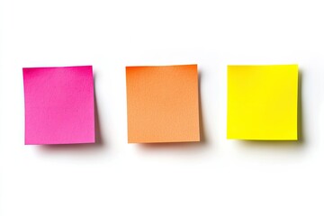 Ultra Quality Image of Set of Office Post it Isolated on White Background