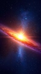 Cosmic Galaxy Core Explosion, Nebula, Space, Stars, Background, Astronomy, Science,  Wallpaper