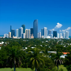 Cityscape Photo: Skyline, Buildings, Palms